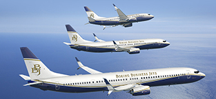 Boeing Business Jet Family in flight